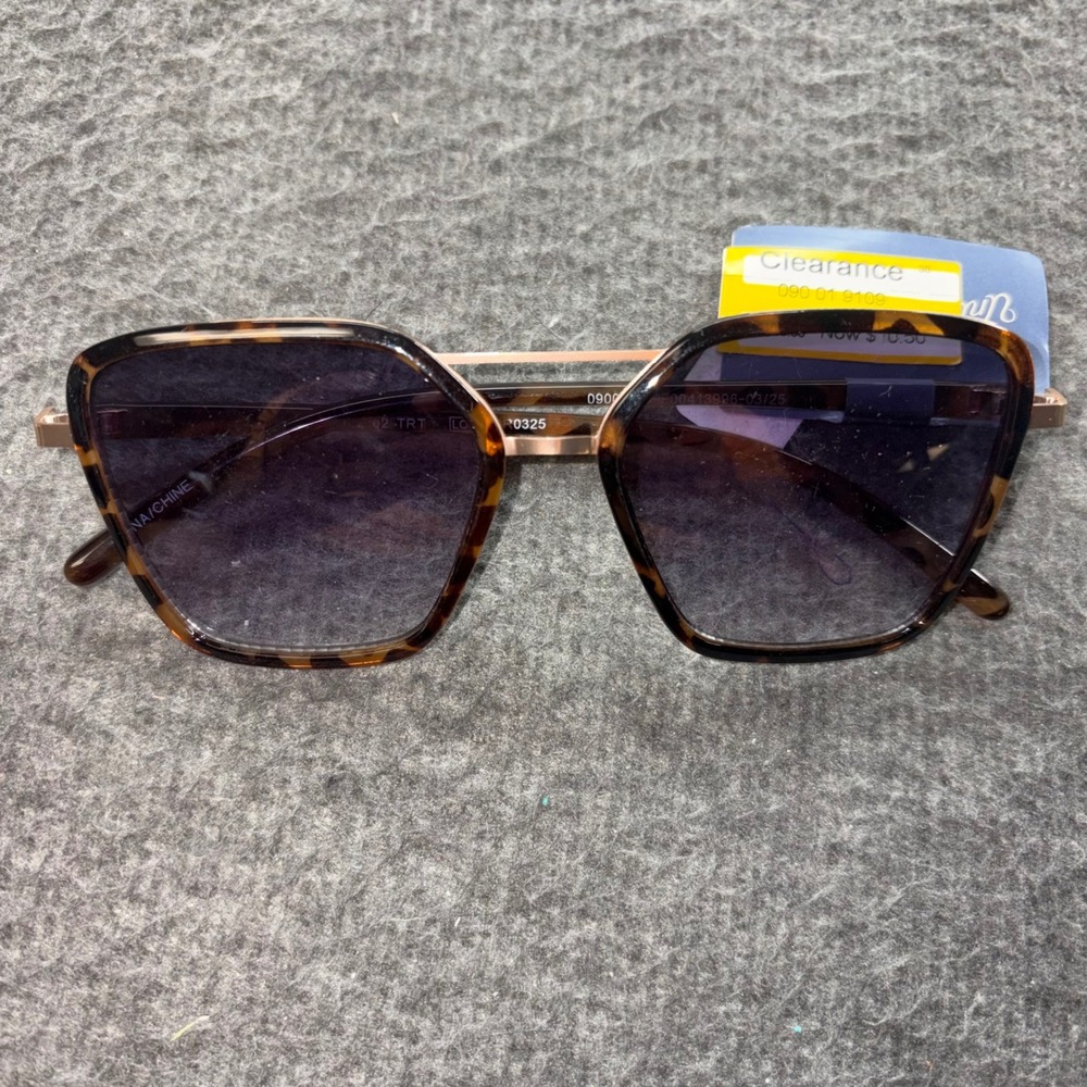 Universal Thread Tortoise Geometric Sunglasses Rose Gold Double Bridge F00413996